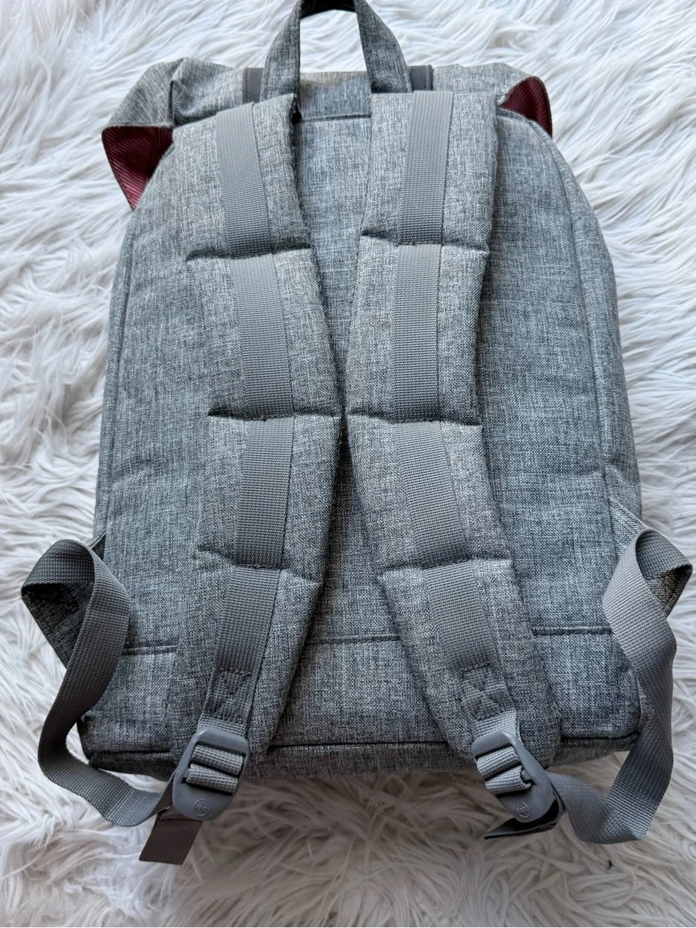 Herschel Little America Gray Backpack Laptop School Travel Hiking Book Bag Gray
